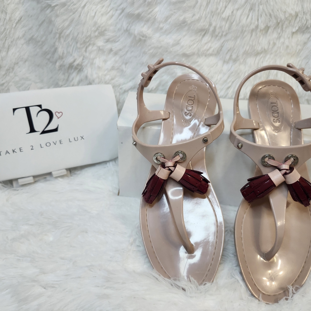 Tod's Women's Sandals - Cream and Red